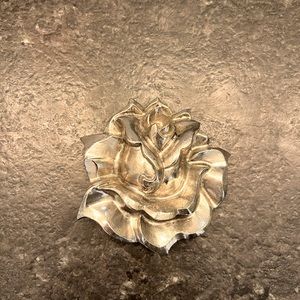 Silver Rose Belt Buckle